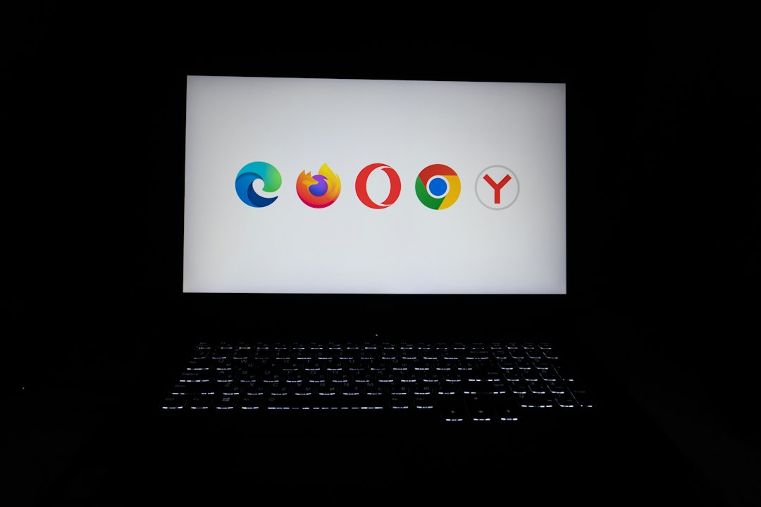 Browser logos on a laptop screen, representing the Aw, Snap! tab crash error in Google Chrome