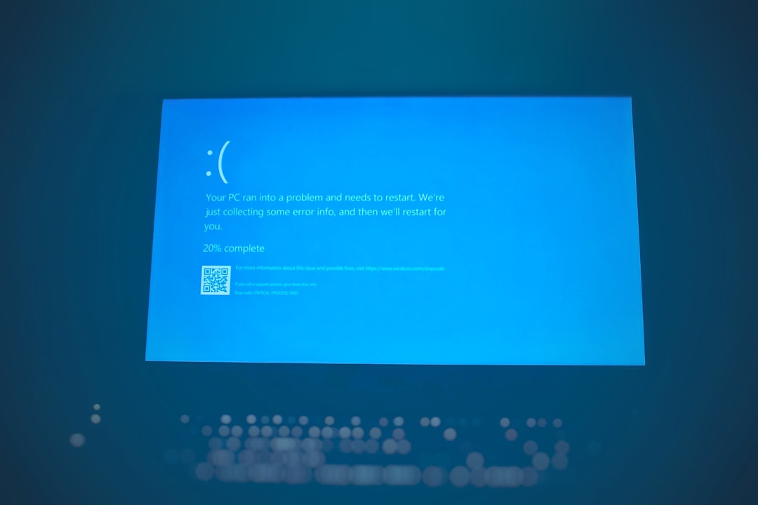 Laptop showing a Windows blue screen, like the BAD_POOL_CALLER stop code on Windows 11 and Windows 10