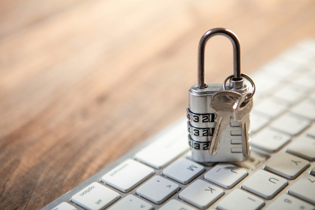 Padlock on a computer keyboard, representing BitLocker drive encryption that shows protection suspended