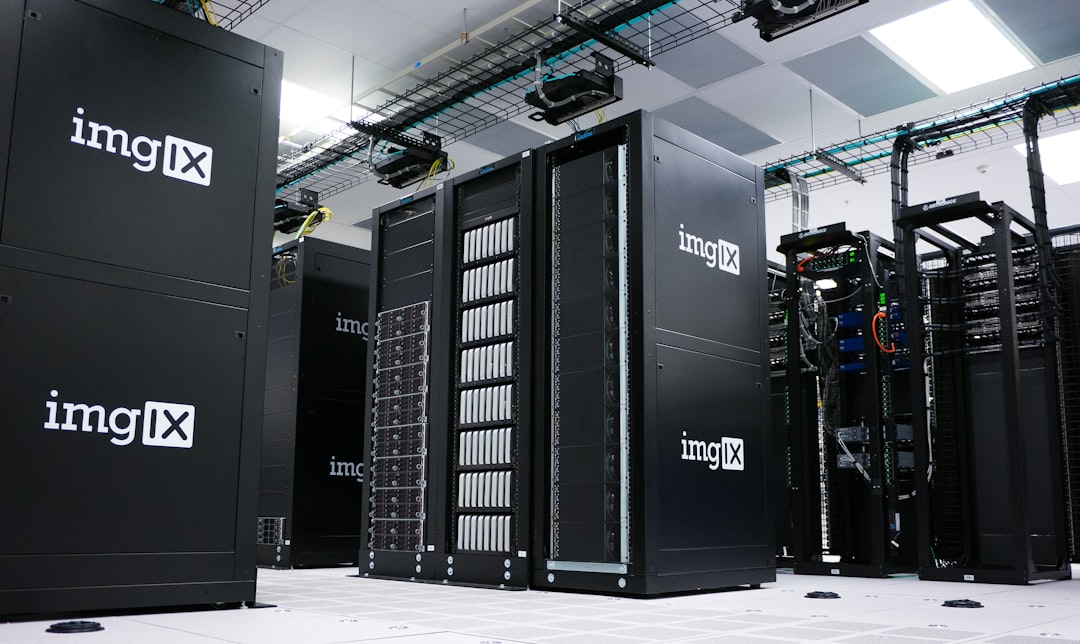 Row of file servers that host shared network folders