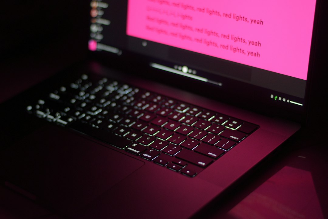 Laptop screen close-up, used to check printer registry permissions in Windows