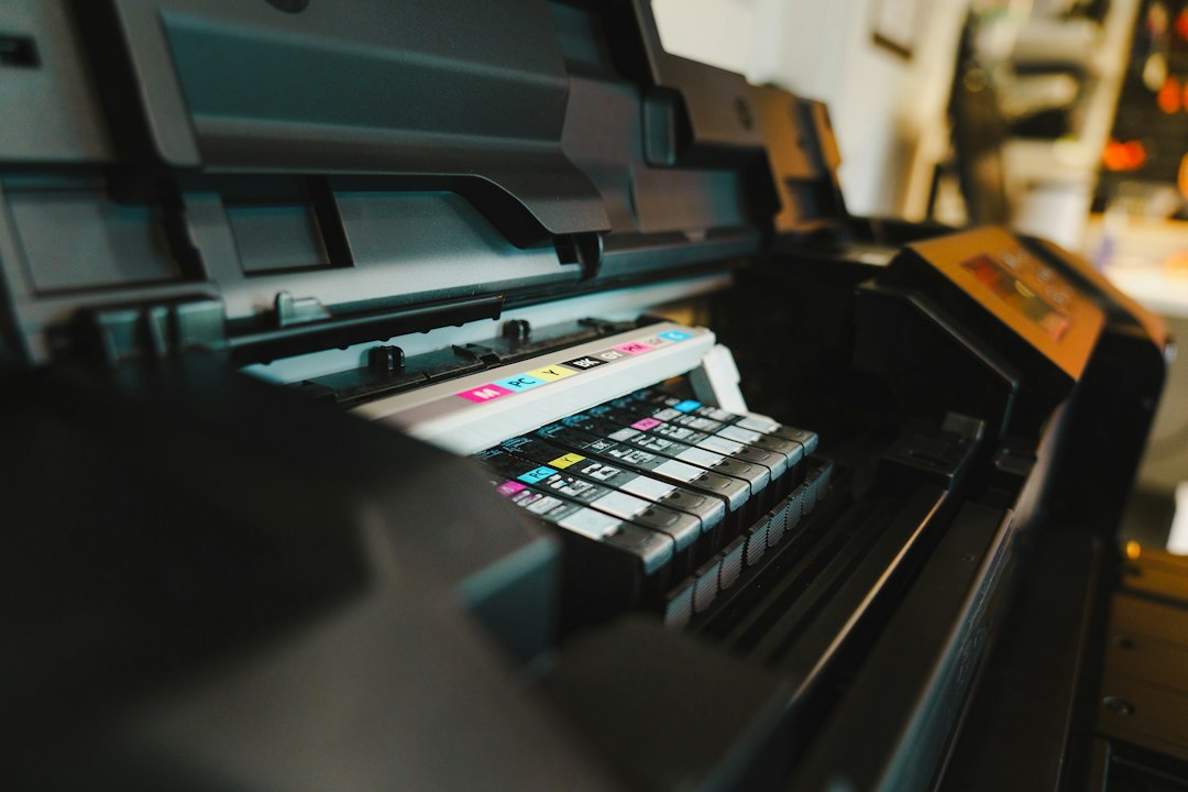 Color inkjet printer used for printing and scanning on Windows 11