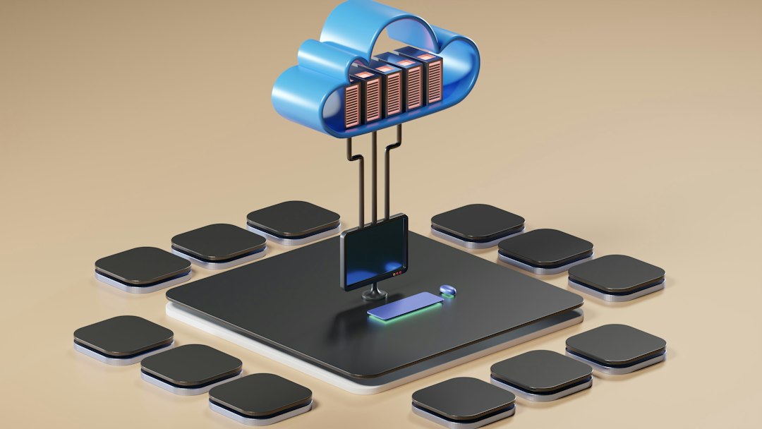 3D cloud computing illustration, representing the OneDrive error code 0x8004de40 sign-in problem