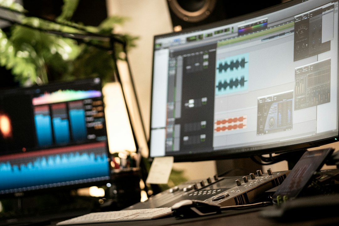 Computer monitor on a desk, representing recording PC audio without Stereo Mix using WASAPI loopback
