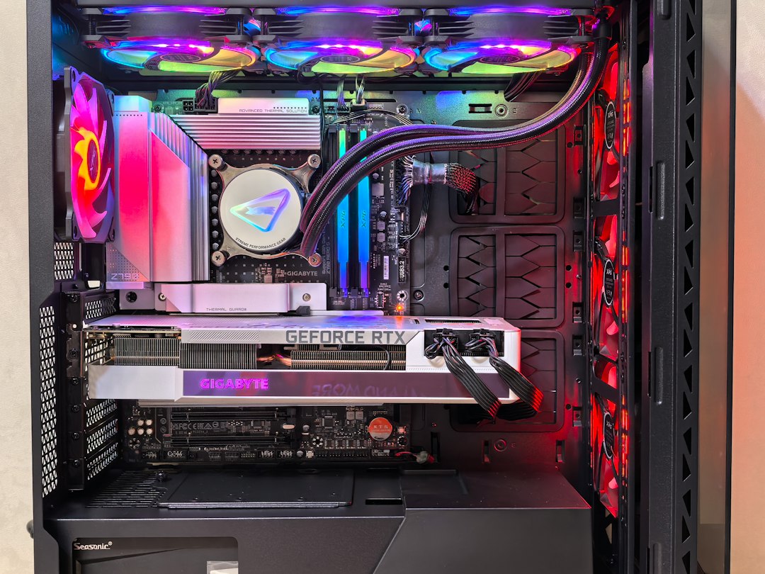 Desktop PC with RGB lighting, ready to restart into Safe Mode after a blue screen
