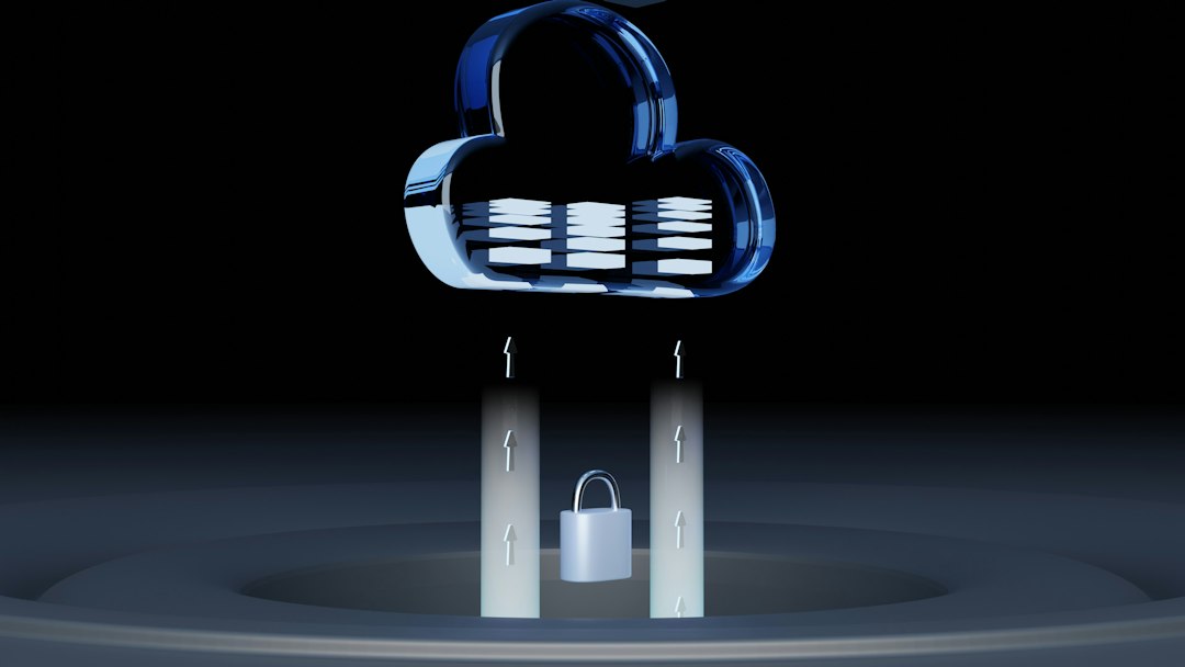 Cloud icon above a padlock, representing stopping OneDrive backup of the Desktop, Documents and Pictures folders