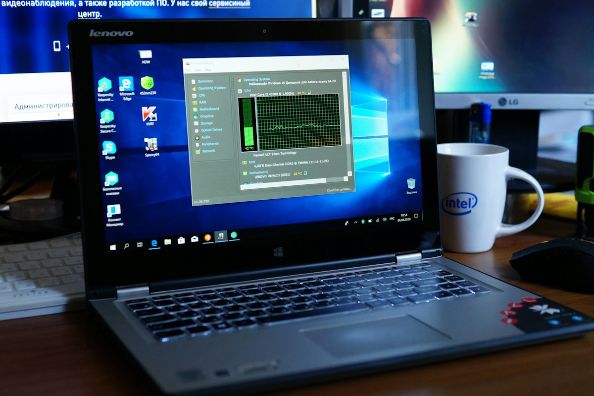 Windows laptop on a desk where UsoClient StartScan seems to do nothing because update services are disabled
