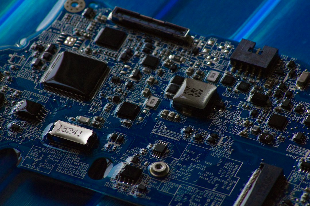 Close-up of a computer circuit board