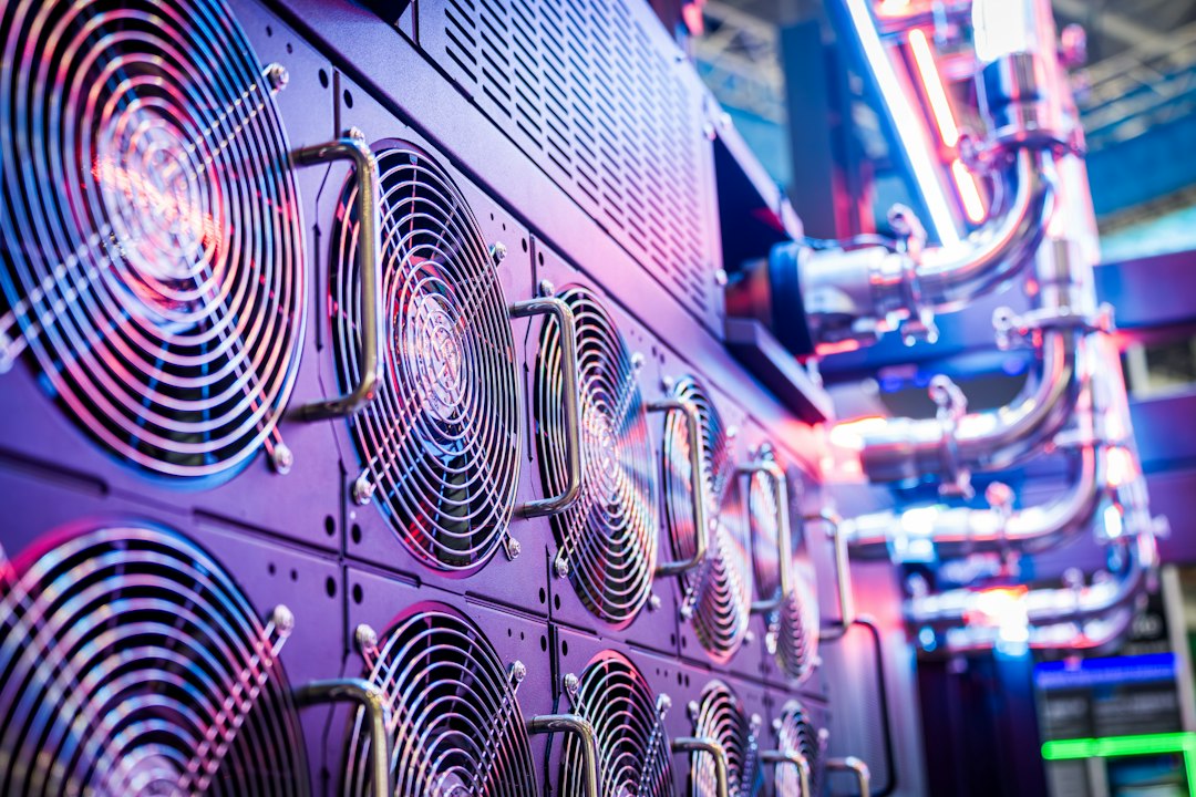 Server hardware with cooling fans, representing virtual machines running on shared processors