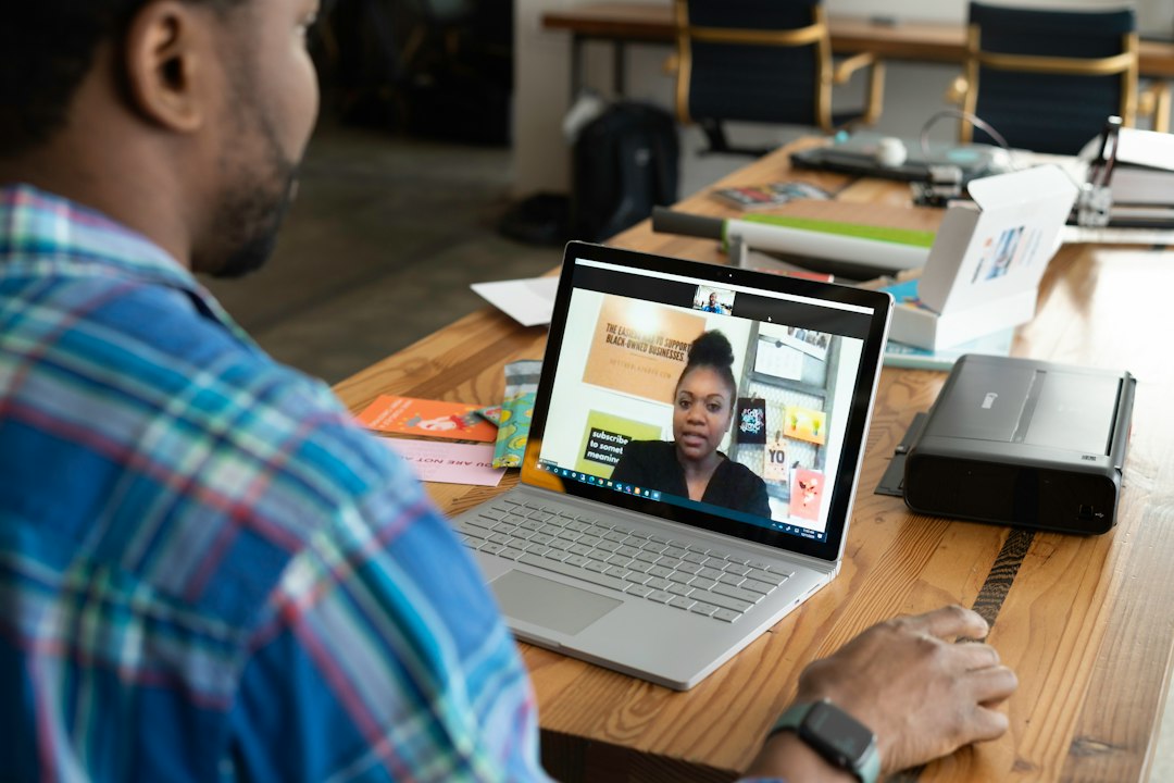 Person on a video call after fixing Microsoft Teams not connecting